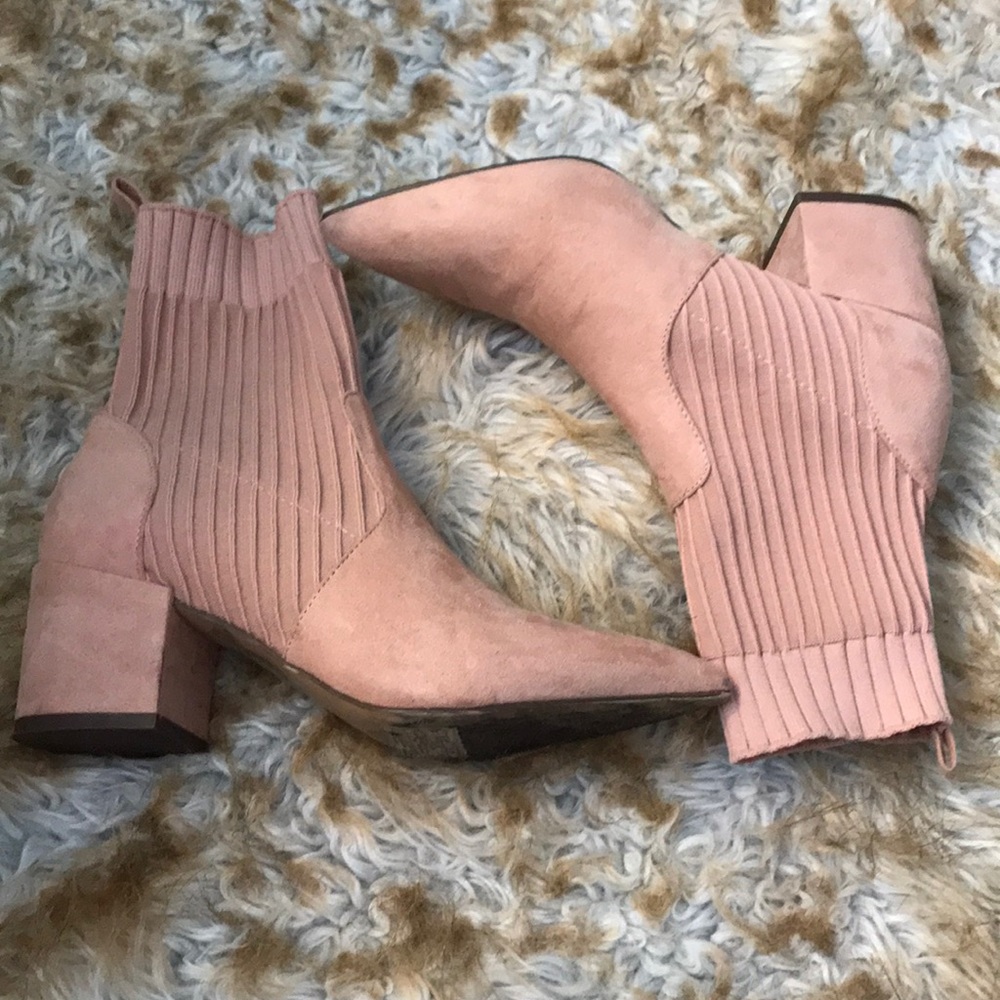 Blush ankle bootie
